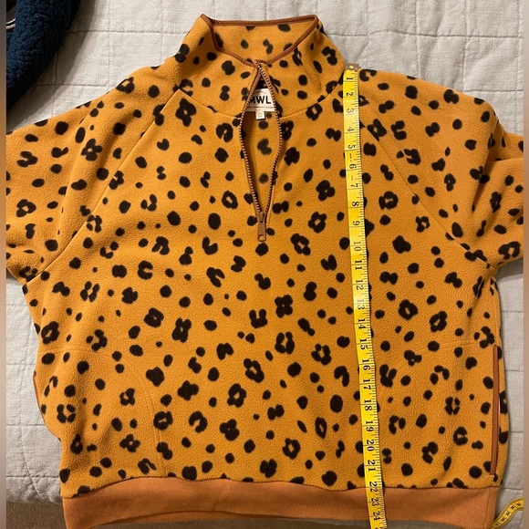Madewell MWL Betterfleece Half-Zip Sweatshirt in Cheetah Print - Picture 5 of 5